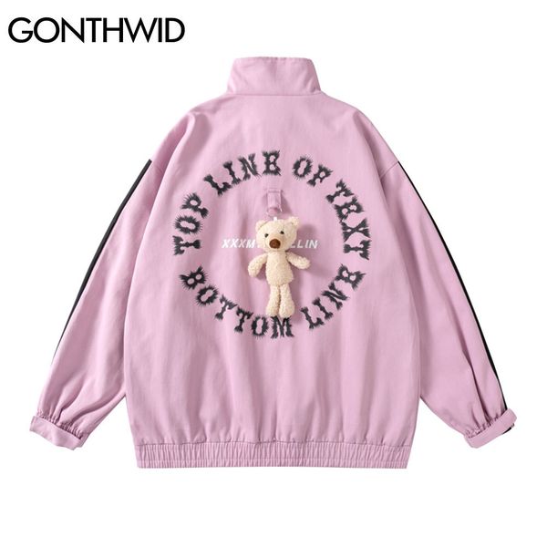 gonthwid jackets streetwear color block patchwork full zipper jacekt with bear men hip hop casual loose coats harajuku pink c0315, Black;brown
gonthwid jackets streetwear color block patchwork full zipper jacekt with bear men hip hop casual loose coats harajuku pink c0315, Black;brown