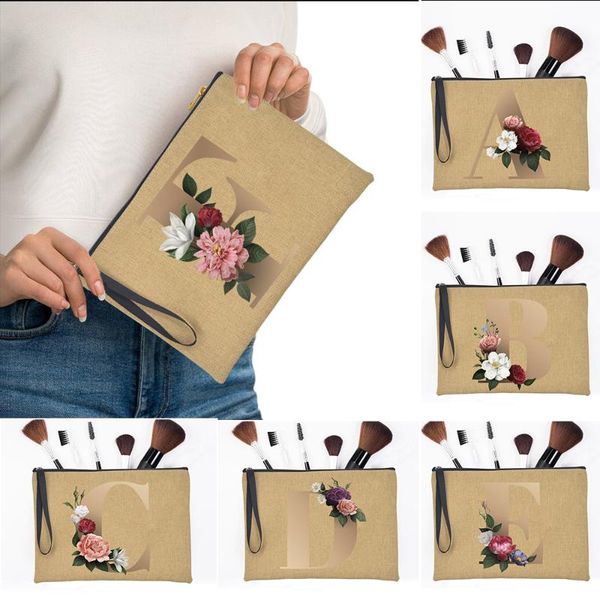 cosmetic bags & cases gold flower alphabet women linen clutches tote fashion casual zipper handbag ladies wrist bag travel gifts
cosmetic bags & cases gold flower alphabet women linen clutches tote fashion casual zipper handbag ladies wrist bag travel gifts