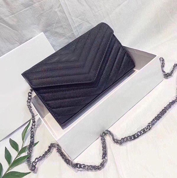 

2021 Caviar Tote Bag With Box Chain Bag Ladies Luxury Fashion Designer Women Clutch, White