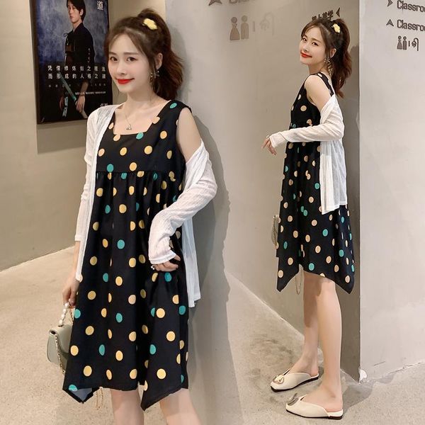 maternity dresses 830# clothes summer dot color block short sleeve easy matching loose stylish dress for pregnant women mom, White
maternity dresses 830# clothes summer dot color block short sleeve easy matching loose stylish dress for pregnant women mom, White