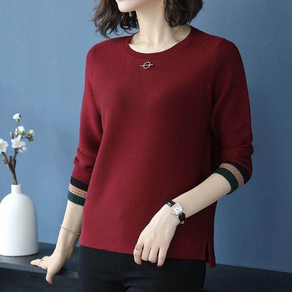 women's sweaters casual ribbed knitted pullovers spring fashion patchwork long sleeve women plus size 6xl o-neck knitwear fem, White;black
women's sweaters casual ribbed knitted pullovers spring fashion patchwork long sleeve women plus size 6xl o-neck knitwear fem, White;black