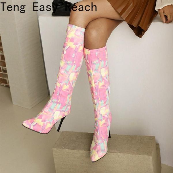 boots the color super high heel women knee fashion zipper pointed toe long autumn winter ladies, Black
boots the color super high heel women knee fashion zipper pointed toe long autumn winter ladies, Black