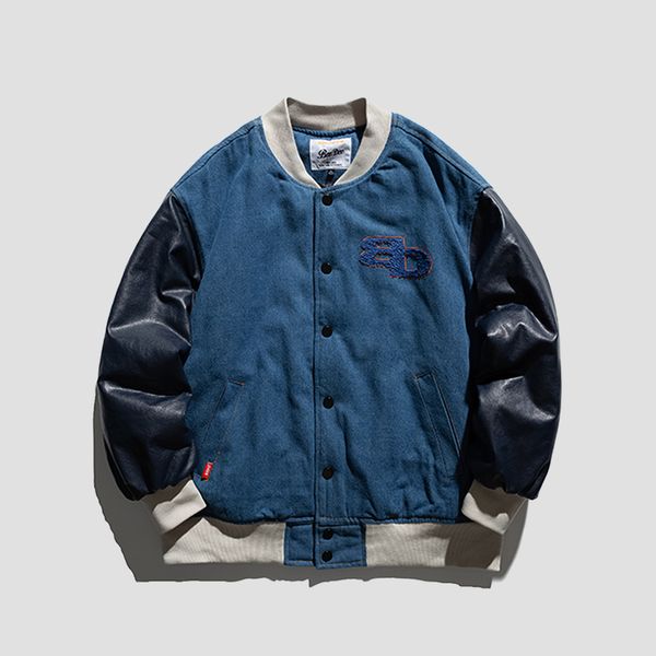 21fw letter embroidery denim baseball jackets for men women fashion casual pu leather sleeves splicing coats street hip hop autumn winter ja, Black;brown
21fw letter embroidery denim baseball jackets for men women fashion casual pu leather sleeves splicing coats street hip hop autumn winter ja, Black;brown
