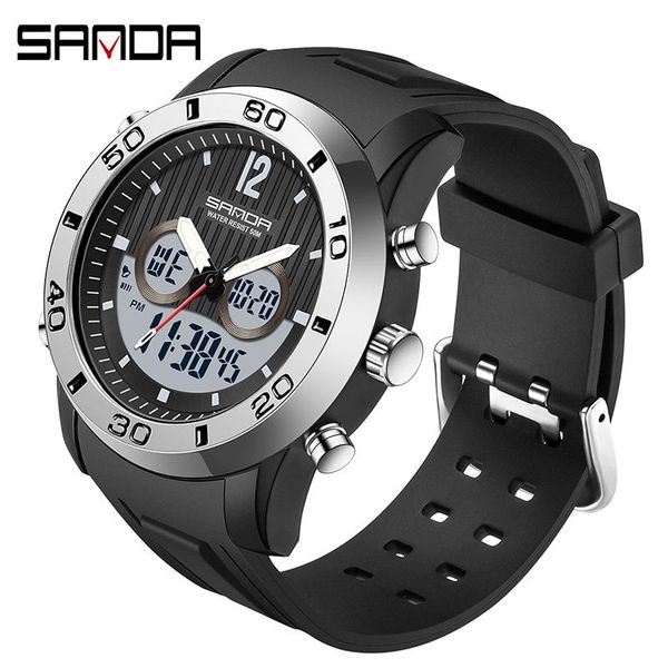 wristwatches sanda janpan electronic movement men's watches sport 2time led display military digital waterproof alarm watch relogio mas, Slivery;brown
wristwatches sanda janpan electronic movement men's watches sport 2time led display military digital waterproof alarm watch relogio mas, Slivery;brown