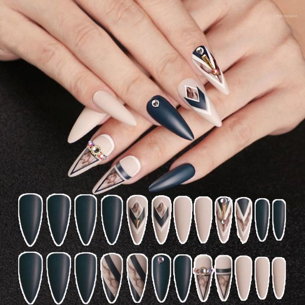24pcs/set super long ballerina coffin false nail tips with glue full cover press on art matte fake nails extension1, Red;gold
24pcs/set super long ballerina coffin false nail tips with glue full cover press on art matte fake nails extension1, Red;gold