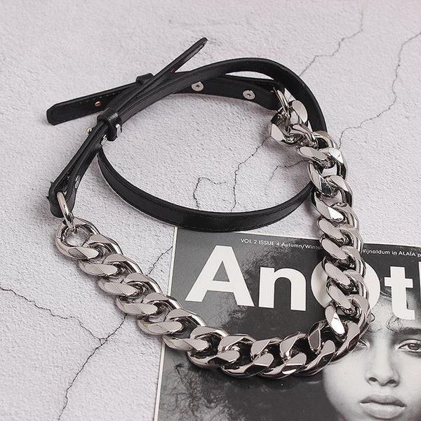 belts 2021 punk high quallity pu wide chain waist necklace men hip hop dj street multi-functional aluminum pant waistband, Black;brown
belts 2021 punk high quallity pu wide chain waist necklace men hip hop dj street multi-functional aluminum pant waistband, Black;brown