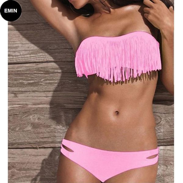 women's swimwear summer sale 2021 fringed solid bikini set hollow swimsuit brazil beachwear, White;black
women's swimwear summer sale 2021 fringed solid bikini set hollow swimsuit brazil beachwear, White;black