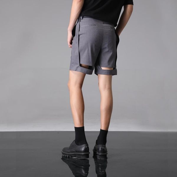 alternative personality double hollowed out design fashionable men four british style gray suit shorts men's, White;black
alternative personality double hollowed out design fashionable men four british style gray suit shorts men's, White;black