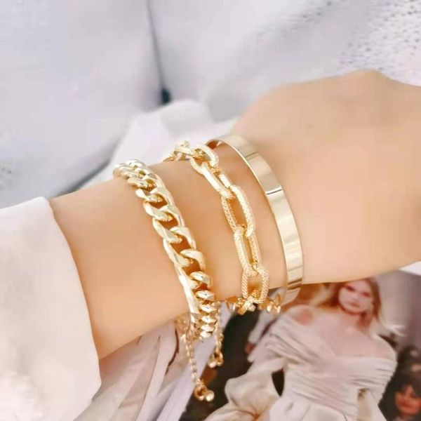 link, chain hip hop punk bracelet 2021 personality all-match men's and women's jewelry valentine's day present fashion simple, Black
link, chain hip hop punk bracelet 2021 personality all-match men's and women's jewelry valentine's day present fashion simple, Black