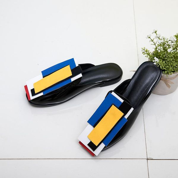 women oxfords mules flats shoes 2021 autumn patent leather slip-on casual mixed color woman plus size 41 42 43 slippers, Black
women oxfords mules flats shoes 2021 autumn patent leather slip-on casual mixed color woman plus size 41 42 43 slippers, Black