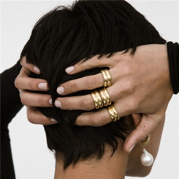 cluster rings timeless wonder titanium geo stackable cocktail women stainless steel jewelry punk gothic designer ins hip hop 4249, Golden;silver
cluster rings timeless wonder titanium geo stackable cocktail women stainless steel jewelry punk gothic designer ins hip hop 4249, Golden;silver