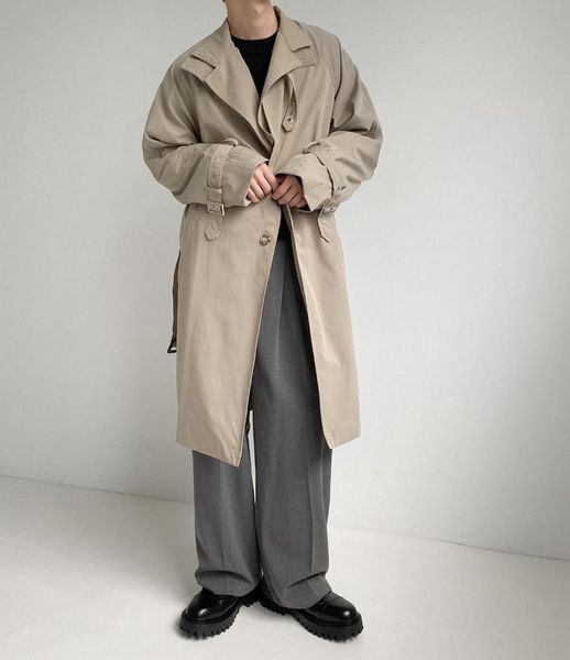 men's trench coats korean mid-length windbreaker retro handsome spring and autumn coat loose japanese double-collar jacket, Tan;black
men's trench coats korean mid-length windbreaker retro handsome spring and autumn coat loose japanese double-collar jacket, Tan;black
