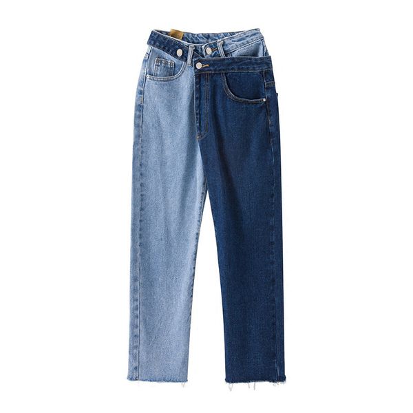 jean spring designer chic boyfriend stylish women denim jeans patchwork spliced pants long trousers, Blue
jean spring designer chic boyfriend stylish women denim jeans patchwork spliced pants long trousers, Blue