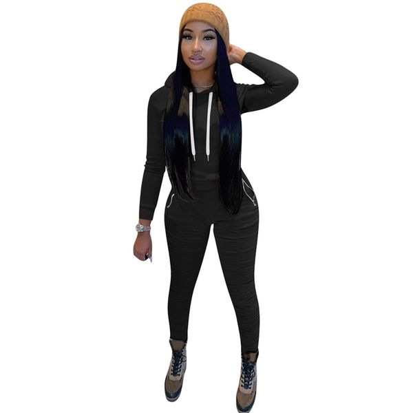 fall winter lady solid color hooded sports set with zipper pockets pleated pencil pants fashion sweat suits women matching sets 210604, White
fall winter lady solid color hooded sports set with zipper pockets pleated pencil pants fashion sweat suits women matching sets 210604, White