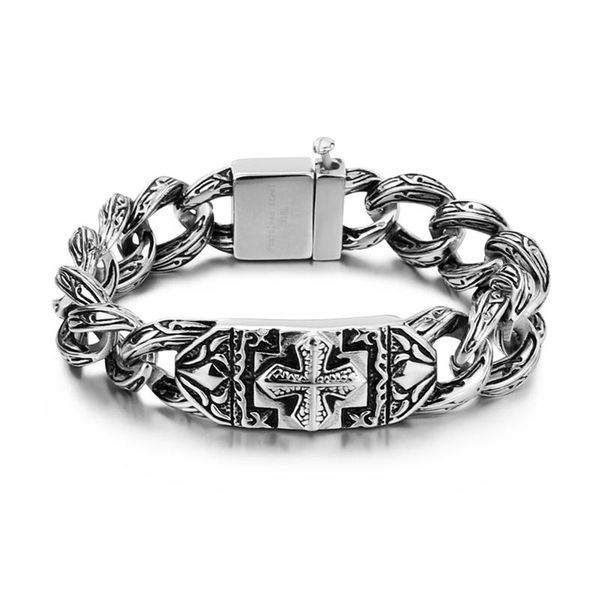charm bracelets creative punk style cross chain for men and women accessories 316l stainless steel jewelry pulseira lover gift, Golden;silver
charm bracelets creative punk style cross chain for men and women accessories 316l stainless steel jewelry pulseira lover gift, Golden;silver