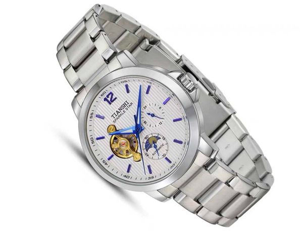 men's watch, simple, automatic movement, round, leather belt, alloy case, reinforced glass, fashionable, elegant, romantic, cool, hollo, Slivery;brown
men's watch, simple, automatic movement, round, leather belt, alloy case, reinforced glass, fashionable, elegant, romantic, cool, hollo, Slivery;brown