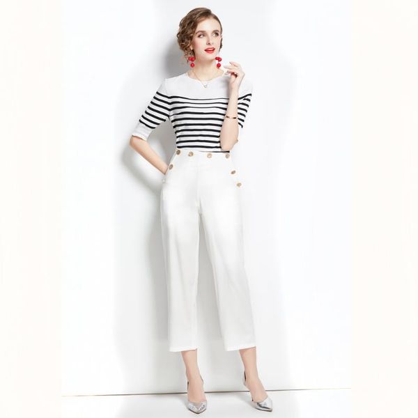 women's tracksuits elegant lady designers spring autumn two piece outfit women striped knitting and pants suit office party trousers se, Gray
women's tracksuits elegant lady designers spring autumn two piece outfit women striped knitting and pants suit office party trousers se, Gray