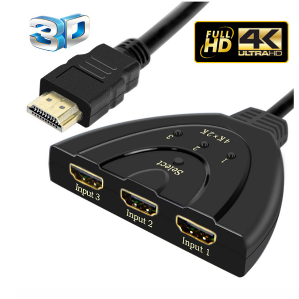 100pcs/lot 4k*2k 3 port -compatible splitter cable 1080p multi switch switcher hub hdtv ps3 xbox (color: black) audio cables & connector con
100pcs/lot 4k*2k 3 port -compatible splitter cable 1080p multi switch switcher hub hdtv ps3 xbox (color: black) audio cables & connector con