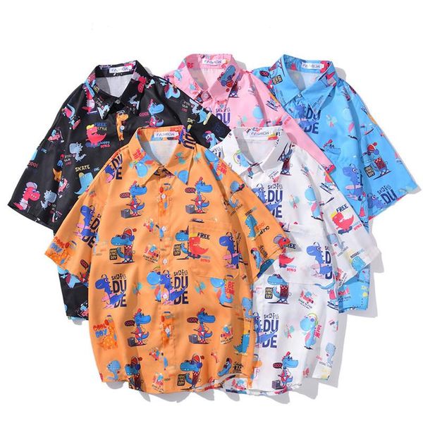 men's casual shirts japanese trendy brand small fresh loose cartoon short-sleeved shirt menwomen personality printing boyfriend style, White;black
men's casual shirts japanese trendy brand small fresh loose cartoon short-sleeved shirt menwomen personality printing boyfriend style, White;black