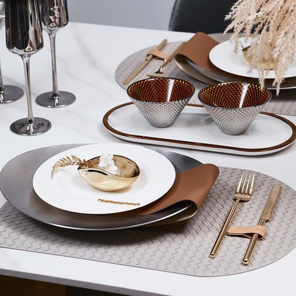 dishes & plates nordic model room cutlery set soft covered dining table setting silver oval stainless steel dinner plate
dishes & plates nordic model room cutlery set soft covered dining table setting silver oval stainless steel dinner plate