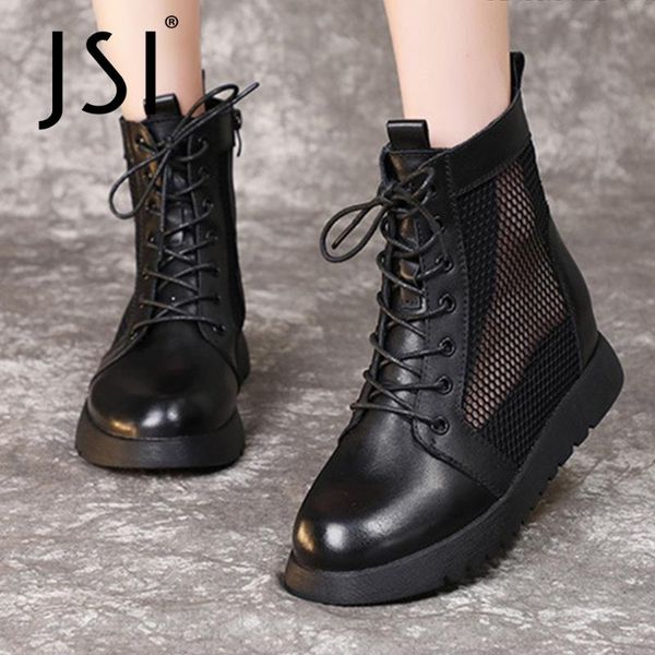 fashion stylish mesh boots women shoes 2021 spring autumn round toe motorcycle genuine leather lace up breathable vo179, Black
fashion stylish mesh boots women shoes 2021 spring autumn round toe motorcycle genuine leather lace up breathable vo179, Black