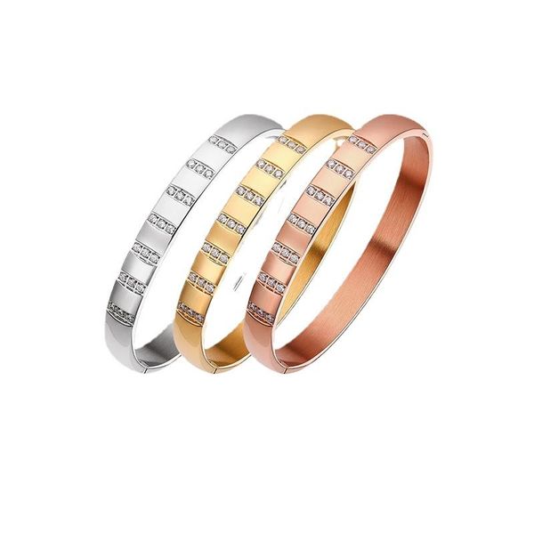 bangle stainless steel jewelry women's bracelet egg shaped diamond zircon trendy titanium birthday couple gifts, Black
bangle stainless steel jewelry women's bracelet egg shaped diamond zircon trendy titanium birthday couple gifts, Black
