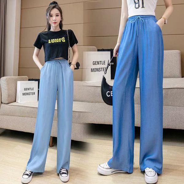 women's pants & capris 2021 summer tencel thin elastic waist plus size sweatpants for women high causal loose drape trousers female, Black;white
women's pants & capris 2021 summer tencel thin elastic waist plus size sweatpants for women high causal loose drape trousers female, Black;white