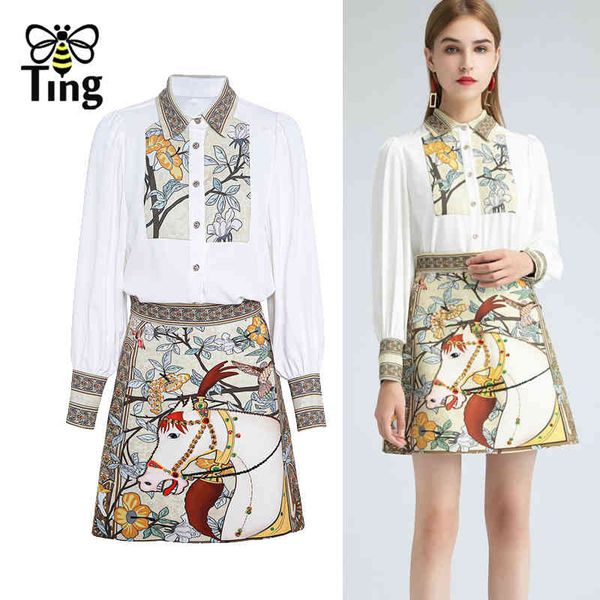 vintage floral print casual white shirts blouses & a line mini skirts women 2 pcs sets summer street dress set za 210513
vintage floral print casual white shirts blouses & a line mini skirts women 2 pcs sets summer street dress set za 210513