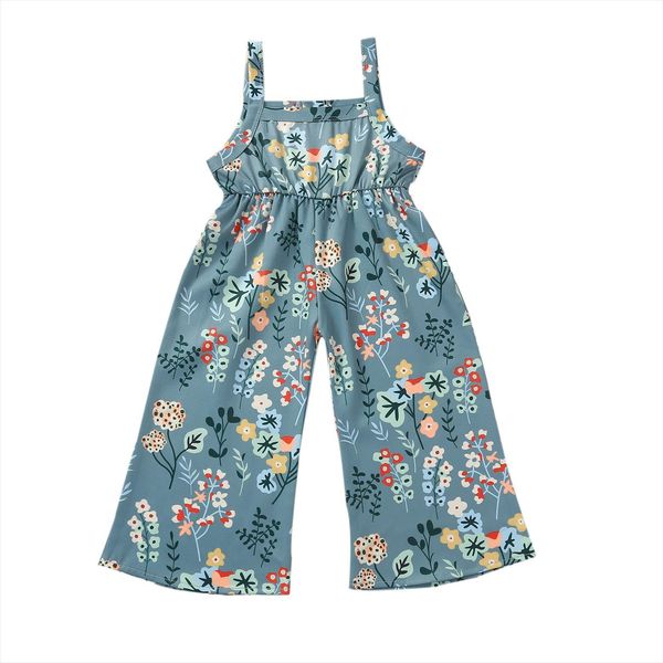 childrens floral jumpsuit sleeveless low cut elastic waist long loose pants bodysuit for summer, Blue
childrens floral jumpsuit sleeveless low cut elastic waist long loose pants bodysuit for summer, Blue