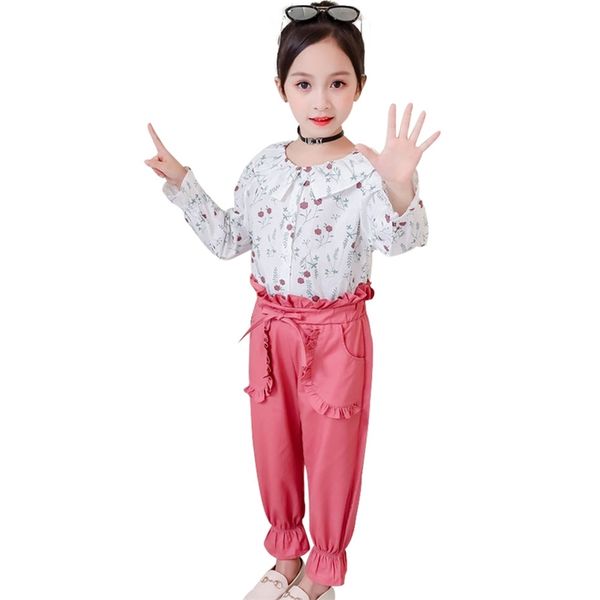 clothes for girls white blouse + pants 2pcs casual style floral children clothing 6 8 10 12 14 year 210528
clothes for girls white blouse + pants 2pcs casual style floral children clothing 6 8 10 12 14 year 210528