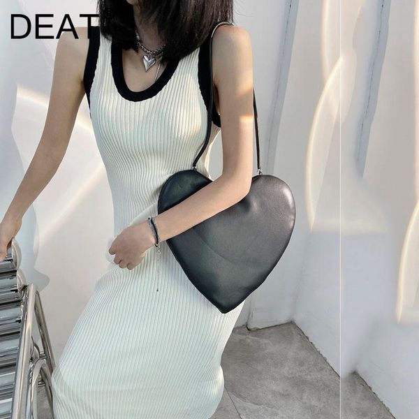 casual dresses deat 2021 spring and autumn fashion o neck high waist rimmed sleeveless slim simple knitted vest dress women sl344, Black;gray
casual dresses deat 2021 spring and autumn fashion o neck high waist rimmed sleeveless slim simple knitted vest dress women sl344, Black;gray