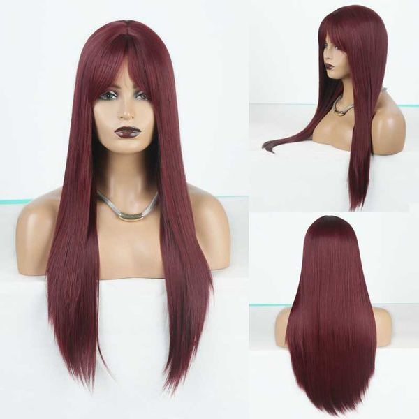 synthetic wigs rongduoyi long heat resistant hair wig middle part red for black women silky straight with bangs cosplay
synthetic wigs rongduoyi long heat resistant hair wig middle part red for black women silky straight with bangs cosplay