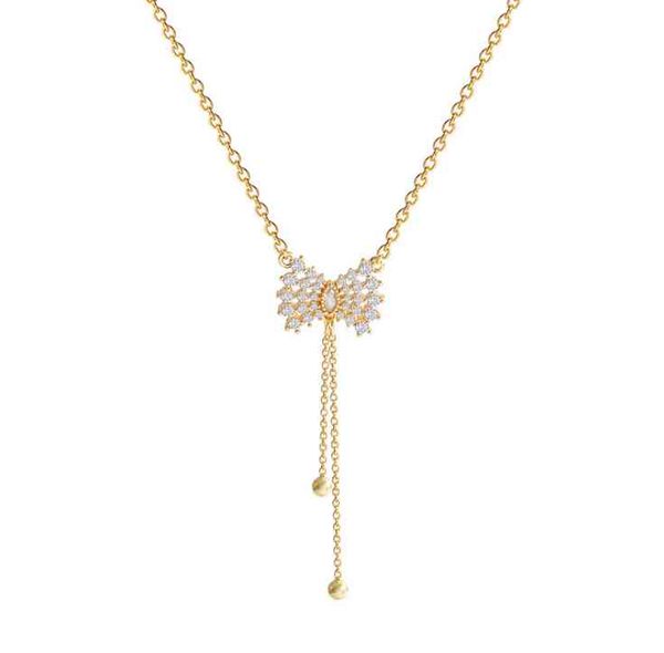 wholale bowknot long tassel titanium steel necklace female zircon pendant clavicle chain trendy necklace, Silver
wholale bowknot long tassel titanium steel necklace female zircon pendant clavicle chain trendy necklace, Silver