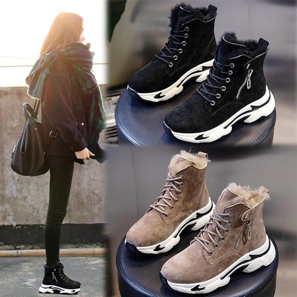 boots genuine leather ankle female winter shoes for women 2021 platform snow heels wool designer woman booties, Black
boots genuine leather ankle female winter shoes for women 2021 platform snow heels wool designer woman booties, Black