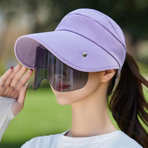 cycling caps & masks women summer open sunshade hat uv protection female cap outdoor fashion cornice with lens equipment, Black
cycling caps & masks women summer open sunshade hat uv protection female cap outdoor fashion cornice with lens equipment, Black