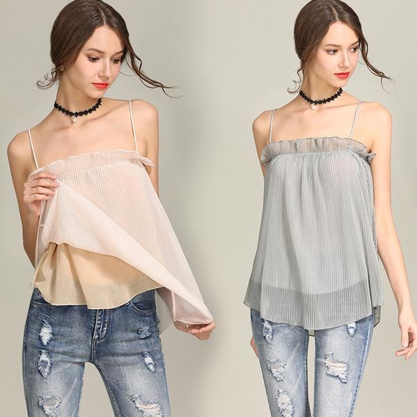 women's tanks & camis shintimes plus size camisoles korean fashion clothing loose women summer pleated chiffon ruffles tank veteme, White
women's tanks & camis shintimes plus size camisoles korean fashion clothing loose women summer pleated chiffon ruffles tank veteme, White