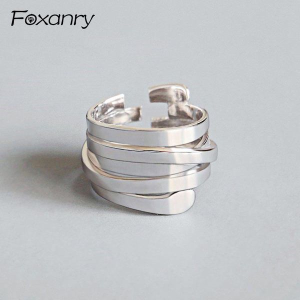 cluster rings foxanry vintage 925 sterling silver for women couples terndy simple multilayer twining party accessories jewelry gifts, Golden;silver
cluster rings foxanry vintage 925 sterling silver for women couples terndy simple multilayer twining party accessories jewelry gifts, Golden;silver