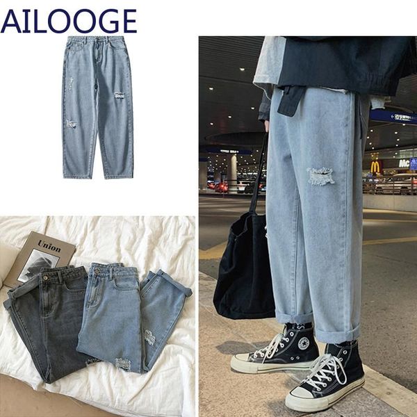 men's jeans mens harajuku streetwear hip hop harem pants kpop vintage oversized denim loose jogger men hole baggy trousers, Blue
men's jeans mens harajuku streetwear hip hop harem pants kpop vintage oversized denim loose jogger men hole baggy trousers, Blue