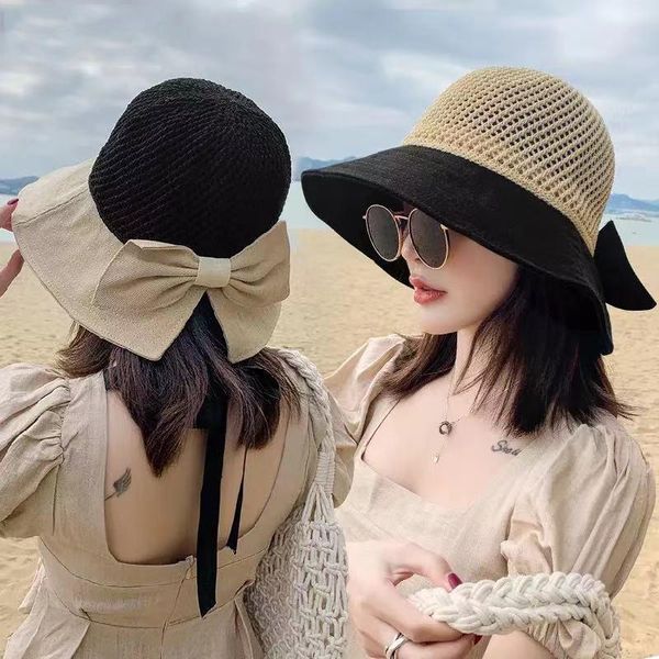 wide brim hats 2021 summer bow sun hat cap floppy for women beach panama straw dome bucket hollow out visor bonnet, Blue;gray
wide brim hats 2021 summer bow sun hat cap floppy for women beach panama straw dome bucket hollow out visor bonnet, Blue;gray