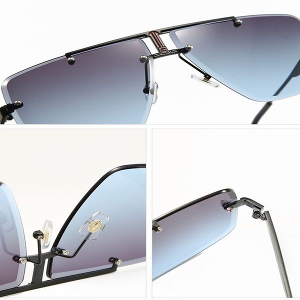 luxury designer sunglasses square rimless men 2021 summer fashion sun glasses classic brand shades for women uv400 zonnebril eyewear 0622, White;black
luxury designer sunglasses square rimless men 2021 summer fashion sun glasses classic brand shades for women uv400 zonnebril eyewear 0622, White;black