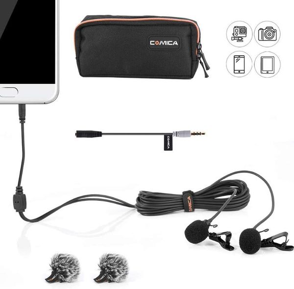 microphones comica cvm-d02 dual-head lavalier microphone clip-on mini omnidirectional condenser mic interview for camera
microphones comica cvm-d02 dual-head lavalier microphone clip-on mini omnidirectional condenser mic interview for camera