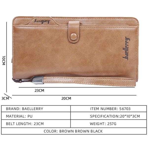 baellerry men long fashion wallets desigh zipper card holder leather purse solid coin pocket male, Red;black
baellerry men long fashion wallets desigh zipper card holder leather purse solid coin pocket male, Red;black