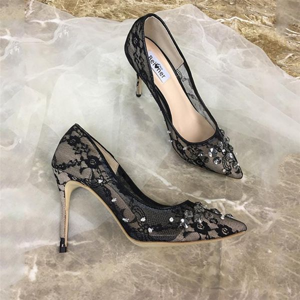 fashion women pumps lady black lace crystal pointy toe high heels shoes 10cm stiletto heeled bride wedding dress
fashion women pumps lady black lace crystal pointy toe high heels shoes 10cm stiletto heeled bride wedding dress