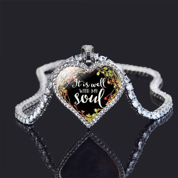 pendant necklaces it is well with my soul bible verse necklace rhinestone men women catholic christian scripture jewelry, Silver
pendant necklaces it is well with my soul bible verse necklace rhinestone men women catholic christian scripture jewelry, Silver