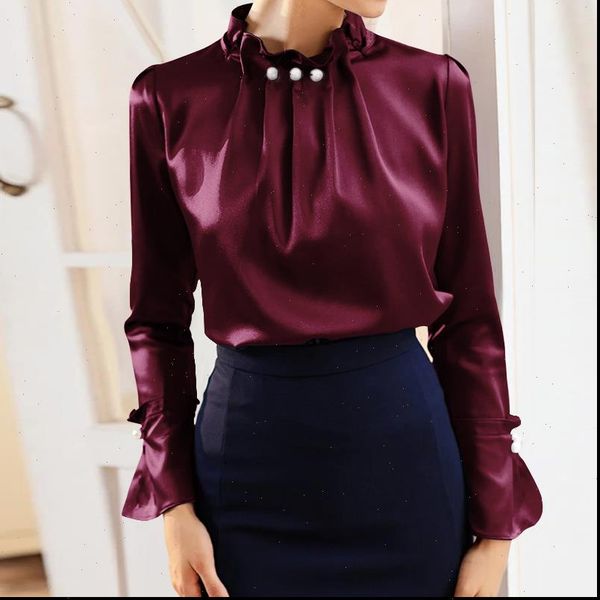 autumn fashion long sleeve satin women shirt vintage pearl stand collar street shirts elegant ol silk s 5xl, White
autumn fashion long sleeve satin women shirt vintage pearl stand collar street shirts elegant ol silk s 5xl, White