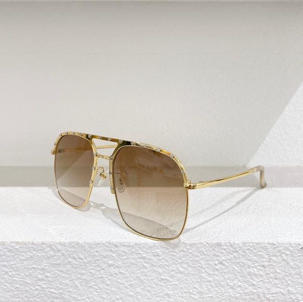 sunglasses nail decoration gold silver square metal big frame woman ca0196s gradient color lens fashion high-quality men, White;black
sunglasses nail decoration gold silver square metal big frame woman ca0196s gradient color lens fashion high-quality men, White;black