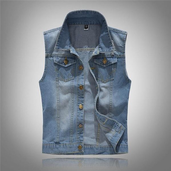 men's vests 2021 cotton jeans sleeveless jacket men plus size 5xl dark blue denim vest cowboy mens jackets, Black;white
men's vests 2021 cotton jeans sleeveless jacket men plus size 5xl dark blue denim vest cowboy mens jackets, Black;white