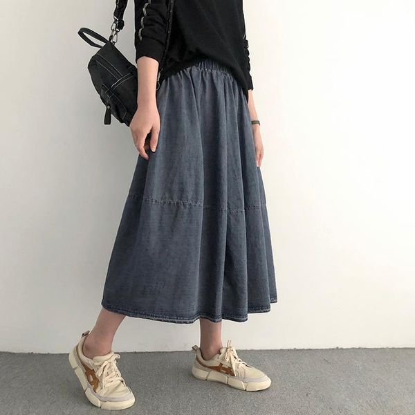 skirts casual grey denim cotton midi high quality, Black
skirts casual grey denim cotton midi high quality, Black