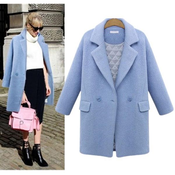 women's wool & blends streetwear pockets long coat wide-waisted blend and jacket single breasted women coats autumn winter, Black
women's wool & blends streetwear pockets long coat wide-waisted blend and jacket single breasted women coats autumn winter, Black