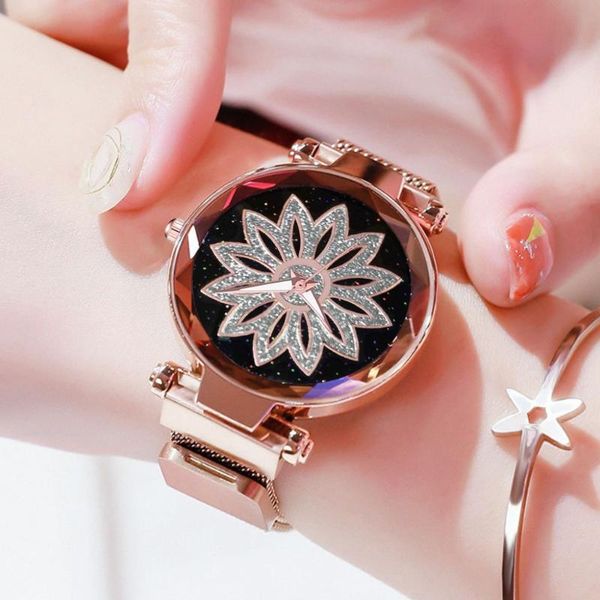 wristwatches luxury women magnetic watches 2021 ladies starry sky flower dial clock fashion bracelet quartz wrist watch gift, Slivery;brown
wristwatches luxury women magnetic watches 2021 ladies starry sky flower dial clock fashion bracelet quartz wrist watch gift, Slivery;brown